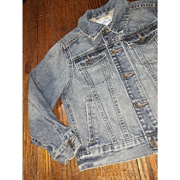 Boys Small Size 5/6 Place by Childrens Place Long Sleeve Denim Blue Jean Jacket - Picture 4 of 6